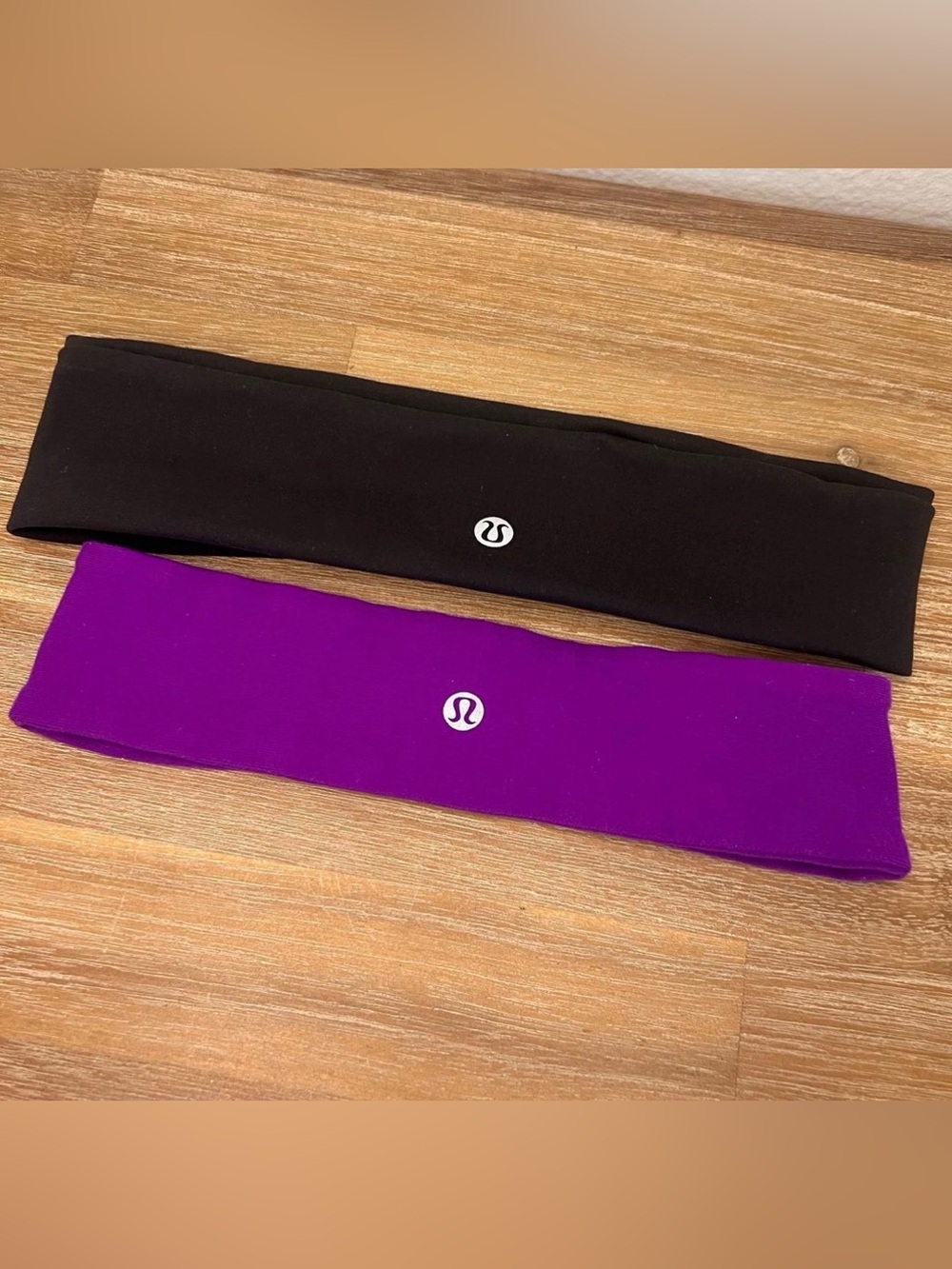 Lululemon set of 2 Athletic Headbands Purple and Black OS